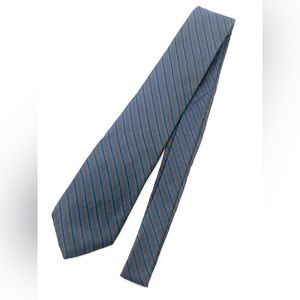 Vintage Yves Saint Laurent Men's Diagonal Stripe Skinny Silk Necktie